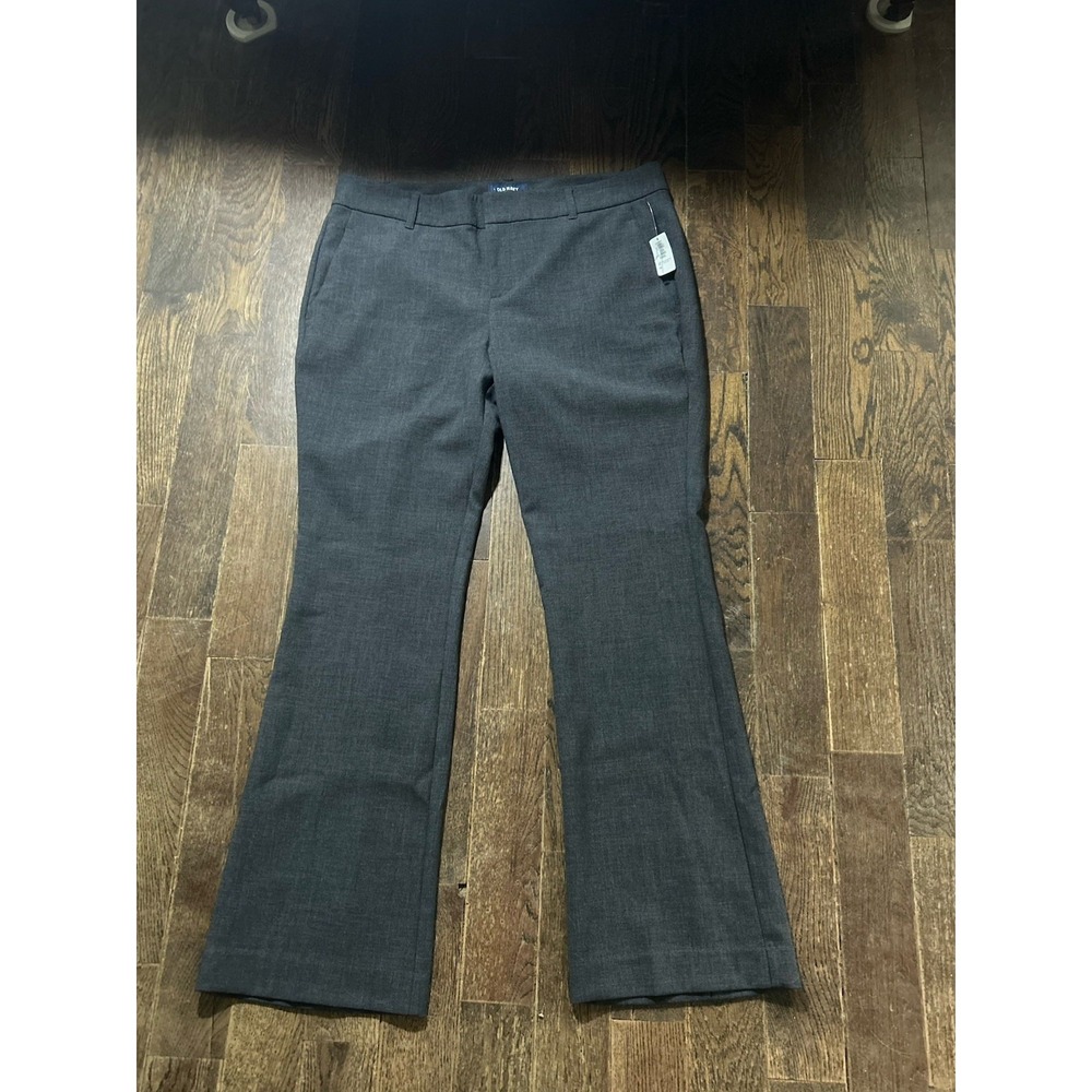 NWT Old Navy Womens Harper Flared Grey Casual Pants Size 14 Tall